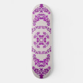 Abstract Purple Orchid Flower Design Pattern Art Persoonlijk Skateboard (Voorkant)