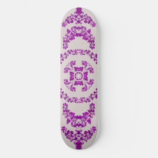 Abstract Purple Orchid Flower Design Pattern Art Persoonlijk Skateboard (Voorkant)
