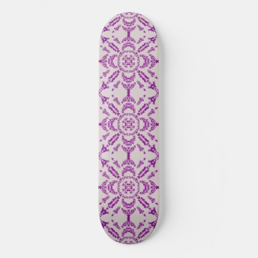 Abstract Purple Orchid Flower Design Pattern Art Persoonlijk Skateboard (Voorkant)