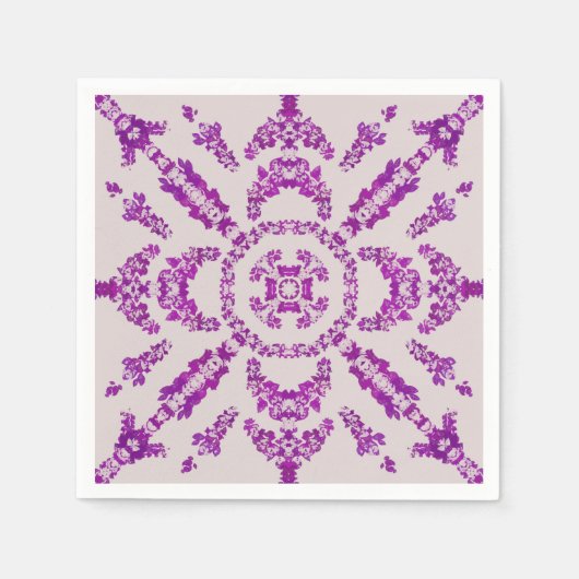 Abstract Purple Orchid Flower Design Pattern Art Servet (Voorkant)