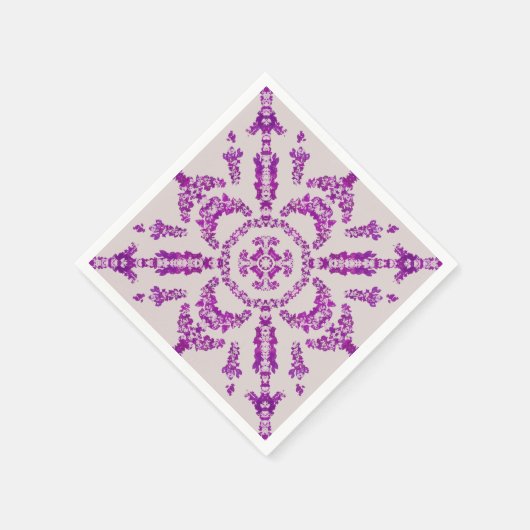Abstract Purple Orchid Flower Design Pattern Art Servet (Hoek)