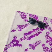 Abstract Purple Orchid Flower Design Pattern Art Strandlaken (In situ)