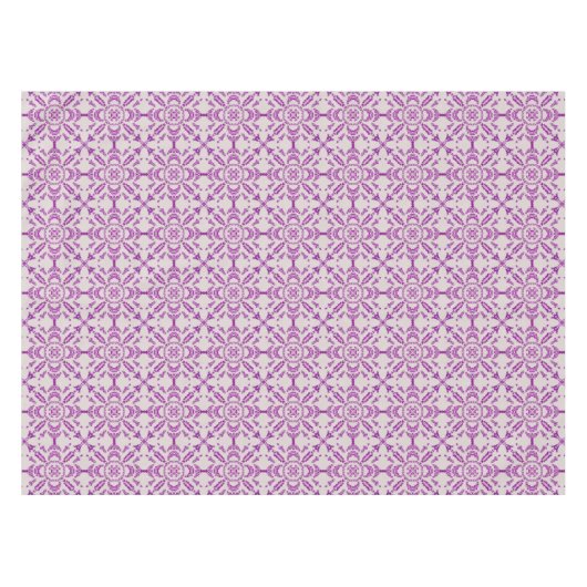 Abstract Purple Orchid Flower Design Pattern Art Tafelkleed (Voorkant (Horizontaal))
