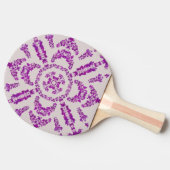 Abstract Purple Orchid Flower Design Pattern Art Tafeltennisbatje (Zijkant)