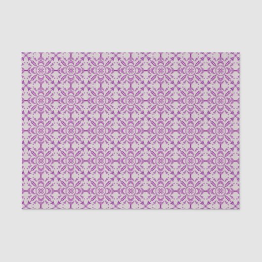 Abstract Purple Orchid Flower Design Pattern Art Tissuepapier (Voorkant)