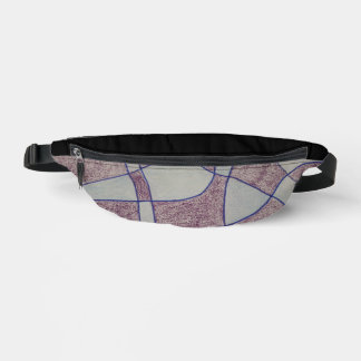 Abstract Purple Print Cut Sew Bag Heuptasje