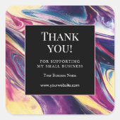 Abstract Purple Swirl Business Sticker (Voorkant)