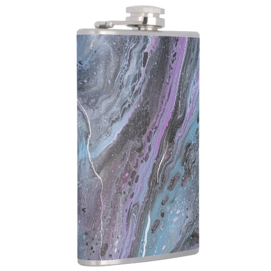 Abstract Purple & Teal Flow Heupfles (Rechts)