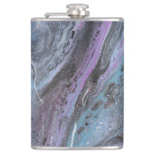 Abstract Purple & Teal Flow Heupfles (Voorkant)
