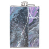 Abstract Purple & Teal Flow Heupfles (Achterkant)