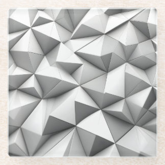abstract pyramides grey glazen onderzetter
