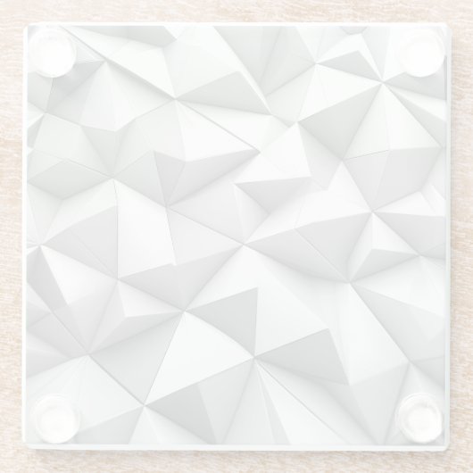 abstract pyramides grey glazen onderzetter (Achterkant)