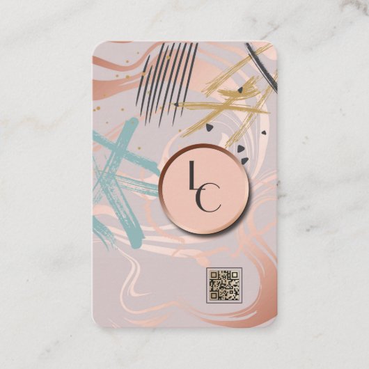 abstract qr-codeontwerper visitekaartje (Voorkant)