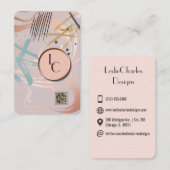 abstract qr-codeontwerper visitekaartje (Voorkant / Achterkant)