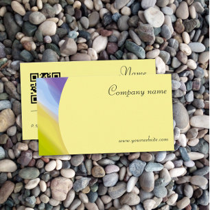 Abstract QR geel lavendel Visitekaartje