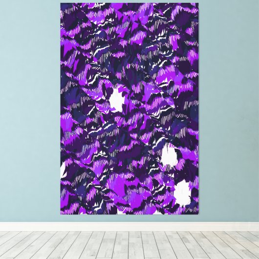 Abstract Quantum Landschapsontwerp  Canvas Afdruk (Insitu (Houten vloer))