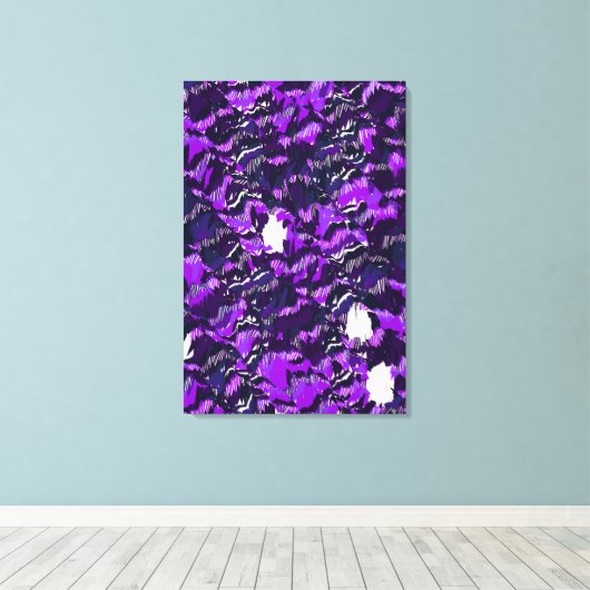 Abstract Quantum Landschapsontwerp Canvas Afdruk (Insitu (Houten vloer))