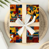 Abstract Quilt Patchwork Cadeau voor Afro-Amerikaa Cadeaupapier