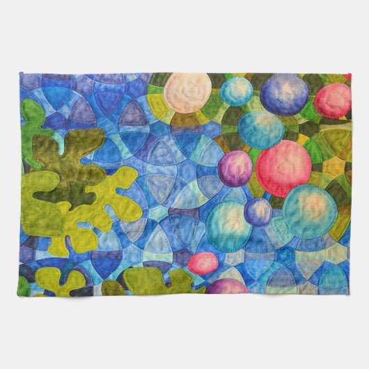 Abstract Quilt Pattern Theedoek (Horizontaal)