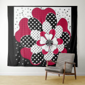 Abstract quilten patchwork patches wandkleed (In Situ (horizontaal))