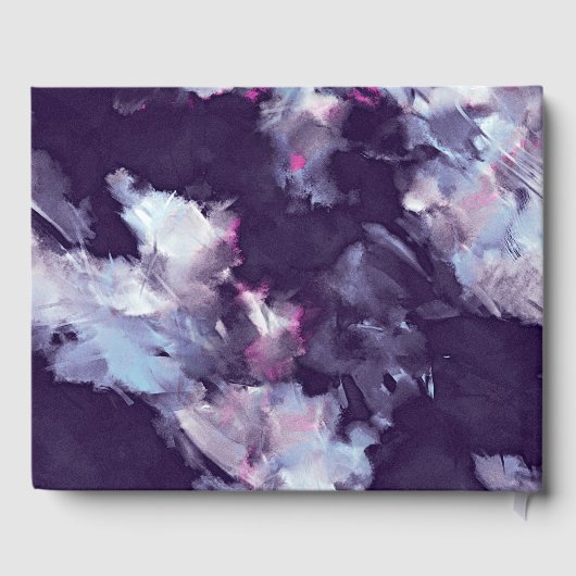 Abstract Quinceanera, Paars en goudkleurig Gastenboek (Achterkant)