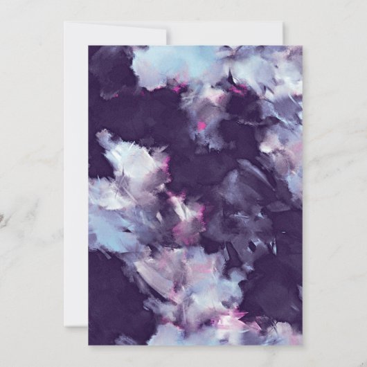 Abstract Quinceanera, Paars en goudkleurig Kaart (Achterkant)