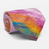 Abstract radiaal pastelpatroon #2 stropdas (Opgerold)