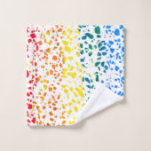 Abstract Rainboogpatroon van Terrazzo Mosaic Bad Handdoek (Wasdoekje)