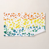 Abstract Rainboogpatroon van Terrazzo Mosaic Bad Handdoek (Handdoek)
