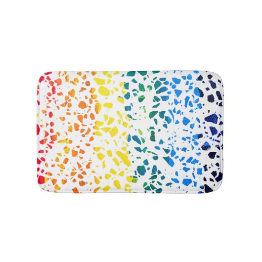 Abstract Rainboogpatroon van Terrazzo Mosaic Badmat (Voorkant)