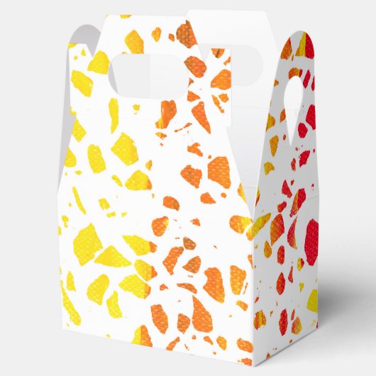 Abstract Rainboogpatroon van Terrazzo Mosaic Bedankdoosjes (Geopend)