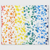Abstract Rainboogpatroon van Terrazzo Mosaic Cadeaupapier (Vlak)