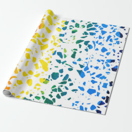 Abstract Rainboogpatroon van Terrazzo Mosaic Cadeaupapier