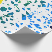 Abstract Rainboogpatroon van Terrazzo Mosaic Cadeaupapier (Hoek)