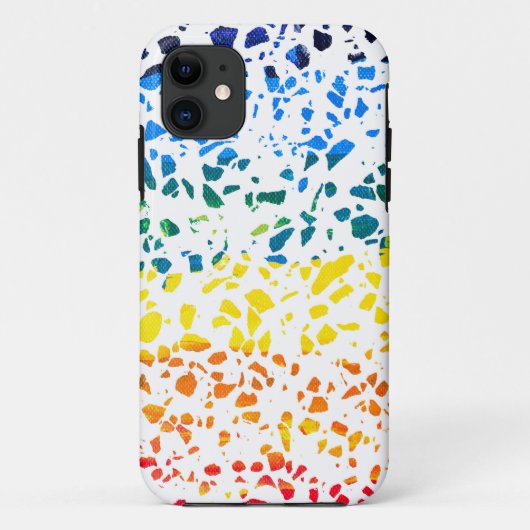 Abstract Rainboogpatroon van Terrazzo Mosaic Case-Mate iPhone Case (Achterkant)