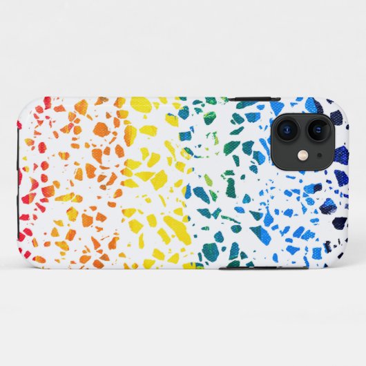 Abstract Rainboogpatroon van Terrazzo Mosaic Case-Mate iPhone Case (Achterkant (horizontaal))