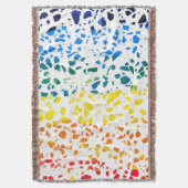 Abstract Rainboogpatroon van Terrazzo Mosaic Deken (Voorkant Verticaal)