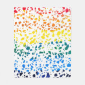 Abstract Rainboogpatroon van Terrazzo Mosaic Fleece Deken (Voorkant)