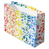 Abstract Rainboogpatroon van Terrazzo Mosaic Groot Cadeauzakje (Achterkant Gekanteld)