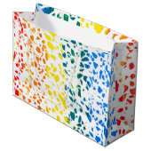 Abstract Rainboogpatroon van Terrazzo Mosaic Groot Cadeauzakje (Voorkant Gekanteld)