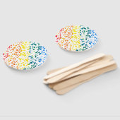 Abstract Rainboogpatroon van Terrazzo Mosaic Handwaaier (Niet-gemonteerd)