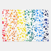 Abstract Rainboogpatroon van Terrazzo Mosaic Inpakpapier Vel (Voorkant 3)