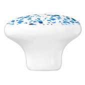 Abstract Rainboogpatroon van Terrazzo Mosaic Keramische Knop (Zijkant)