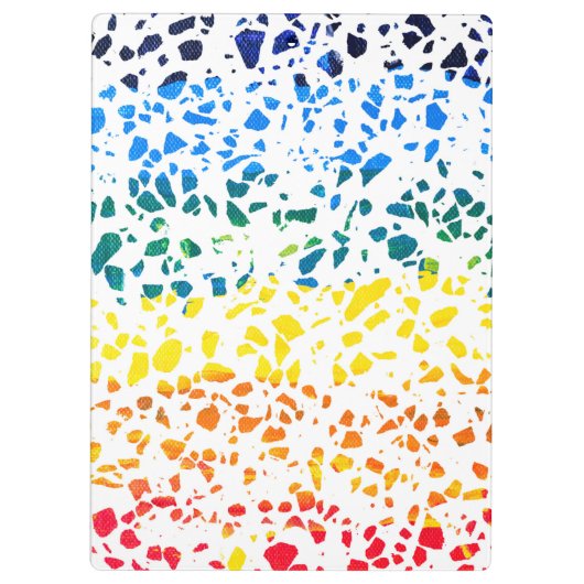 Abstract Rainboogpatroon van Terrazzo Mosaic Klembord (Achterkant)