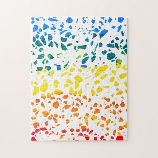 Abstract Rainboogpatroon van Terrazzo Mosaic Legpuzzel (Verticaal)
