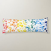Abstract Rainboogpatroon van Terrazzo Mosaic Lichaamskussen (Achterkant)