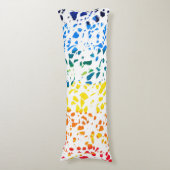 Abstract Rainboogpatroon van Terrazzo Mosaic Lichaamskussen (Voorkant Verticaal)