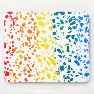 Abstract Rainboogpatroon van Terrazzo Mosaic Muismat