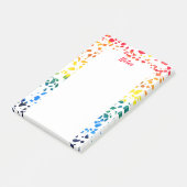 Abstract Rainboogpatroon van Terrazzo Mosaic Post-it® Notes (Schuin)