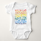 Abstract Rainboogpatroon van Terrazzo Mosaic Romper (Voorkant)